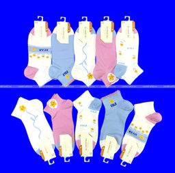 Цена за 10 пар. Носки женские укороченные ассорти арт. 2986 (А4-6)