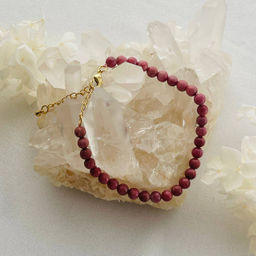 Браслет из Родонита 17,5 см + - Радуга самоцветов фото 4