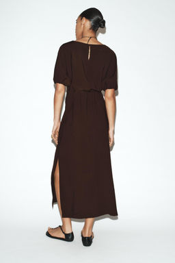 HALTER EYELET MIDI DRESS - Zara фото 18