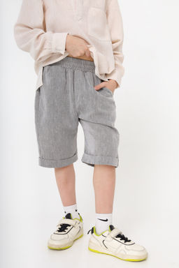 Рубашка в полоску Лен, черная - Inzibe фото 21