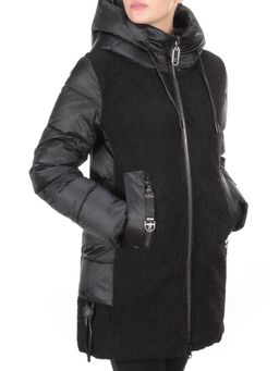 D6816 BLACK Куртка зимняя женская KARERSITER (200 гр. холлофайбера)