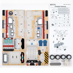 REZARK ROM-01 Серия Транспорт (мини) Пазл 3D 19 элемент. Скорая помощь