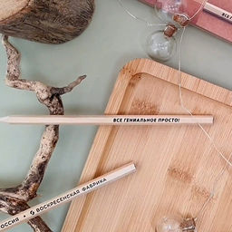 ВКФ Карандаш со смешными фразами SUV-032 Карандаш графитный заточенный ТМ (HB) 16 шт. все гениальное просто