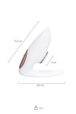 Стимулятор для пар Satisfyer Pro 4 Couples, вакуум-волновой бесконтактный, силикон, белый, 19,5 см.  фото 8