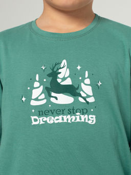 Пижама детская кулирка с брюками "БЭМБИ" ЗЕЛЕНЬ