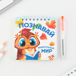 Подарочный набор, блокнот 48 листов + ручка «Познавай удивительный мир»