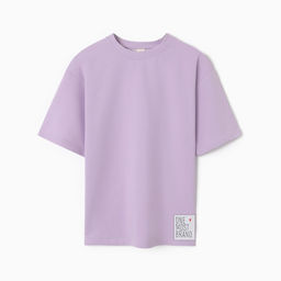 Футболка оверсайз с нашивкой женская MINAKU: One Most Brand, сиреневая, размер 44