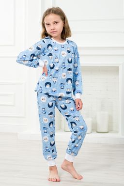 Пижама детская из джемпера и брюк из кулирки Кошки - Амадэль фото 3