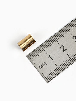 Замок-концевик магнитный, L=20 мм, d (внутренний)=7 мм, (набор 3 шт.), цвет золото