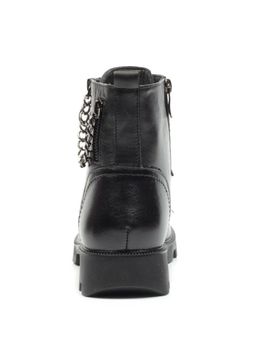 01-CYL94-D1 BLACK Ботинки демисезонные женские (натуральная кожа, байка)