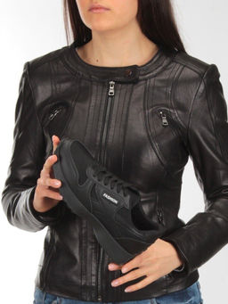 05-A2180-1 BLACK Кроссовки женские (искусственные материалы) - No name фото 2