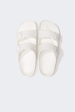 Мужские тапочки Eva на плоской подошве с двойной полосой - Defacto фото 6