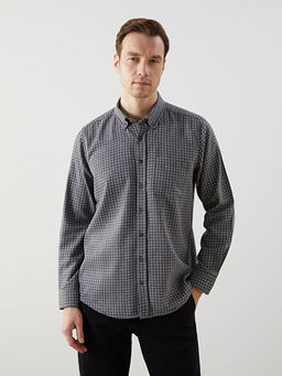 Regular Fit Uzun Kollu Ekose Erkek G?mlek