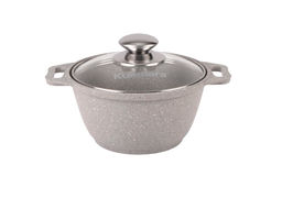 ЛА_АП_MARBLE (светлый) Кастрюля 1,0 л со стекл. кр, арт. кмс12а