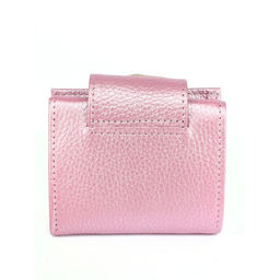 Портмоне женское Croco-ПР-906 натуральная кожа 1 отд, 4 карм, фуксия металлик (259) 265387  фото 2