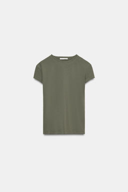 SLIM FIT SHORT SLEEVE T-SHIRT - Zara фото 17