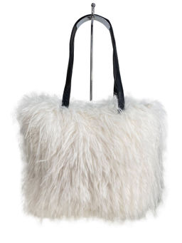 Женская сумка из искусственного меха, цвет белый - Greta фото 2