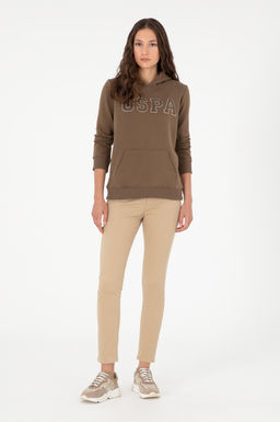 Женские брюки песочного цвета из парусины Неожиданная скидка в корзине