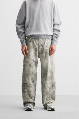 ABSTRACT PRINT RELAXED FIT TROUSERS - Zara фото 2