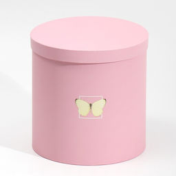 Набор круглых подарочных коробок 5 в 1 Бабочки, 23 23 25 15 15 15 см - Дарите счастье фото 7