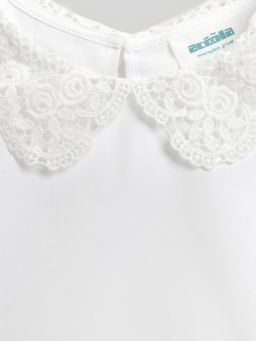 ACOOLA / Блузка детская для девочек Mousse молочный  фото 4