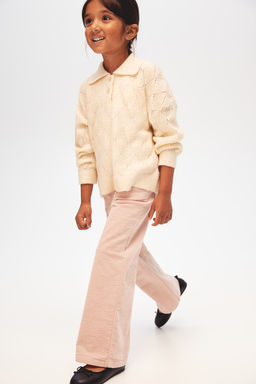 Pantalon amplio de pana