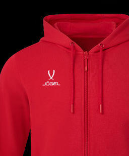 Флисовое худи на молнии JOGEL ESSENTIAL Cotton Fleece FZ Hoodie, красный фото 4