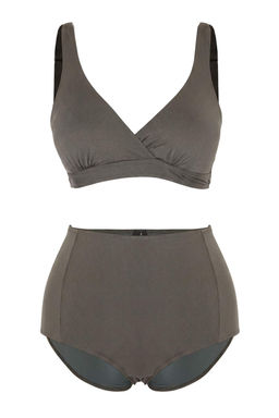 Haki*St Duz Balconette Brief Normal Bel Atma Kap Bikini Tak?m? TBESS26BT00192