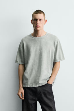 CAMISETA PUNTO ESTRUCTURA FLAM? / Azul claro - Zara фото 2
