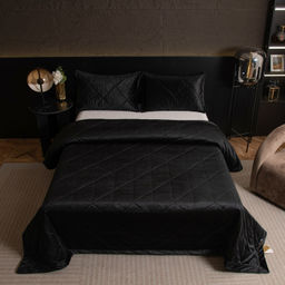 Велюровое покрывало в клетку и две наволочки OVL047 160*220/50-70 1 шт - Ситрейд фото 2