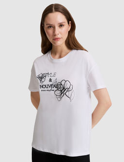 Beyaz Oversize Ti__rt