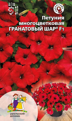 Петуния ГРАНАТОВЫЙ ШАР F1