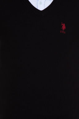Мужской черный трикотажный свитер Basic - U.s. polo assn фото 18