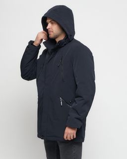 Парка спортивная мужская с капюшоном темно-синего цвета 3369TS - Wonderrman фото 15