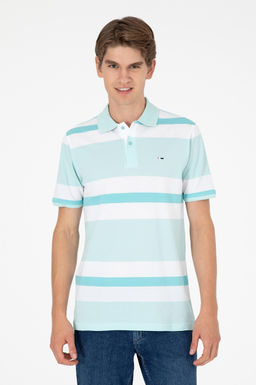 Мужская футболка водно-зеленого цвета