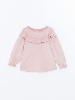 Bisiklet Yaka Kadife K?z Bebek Pijama ?st