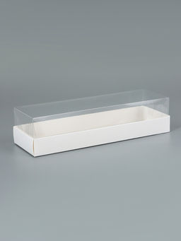 Цена за 2 шт. Коробка для муссовых пирожных, белый, 26×8.5×6 см