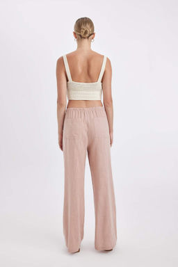 Широкие брюки стандартной длины с нормальной талией и двойными карманами - Defacto фото 5