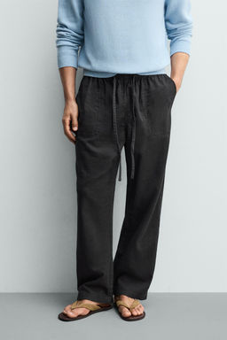 PANTAL?N CINTURA JOGGER RELAXED FIT / Negro