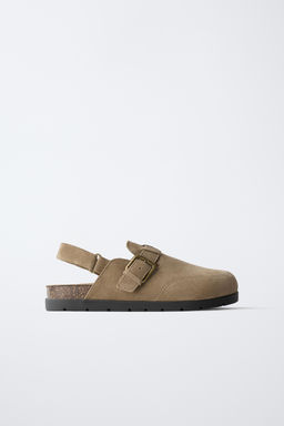 SPLIT SUEDE CLOGS - Zara фото 8