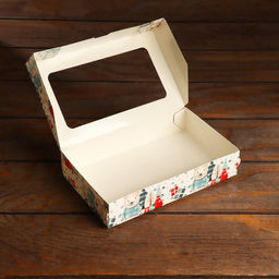 Цена за 5 шт. Коробка подарочная складная «Мишки», белая, 20×12×4 см
