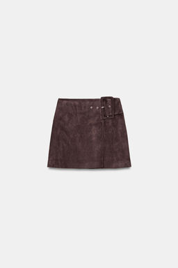 FAUX SUEDE MINI SKIRT WITH BUCKLE - Zara фото 8