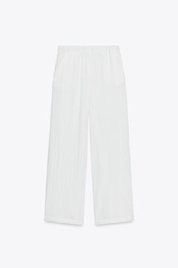 RUSTIC WIDE-LEG TROUSERS - Zara фото 5