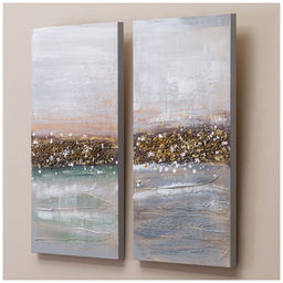 КОМПЛЕКТ ИЗ 2-Х КАРТИН АБСТРАКЦИЯ ГОРИЗОНТ 30Х60Х2,5 СМ - Bronco фото 3