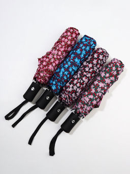 Зонт автоматический Цветы, 3 сложения, 8 спиц, R=47/55 см, d=94 см, МИКС