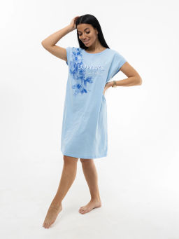 Ночная сорочка женская, цвет голубой