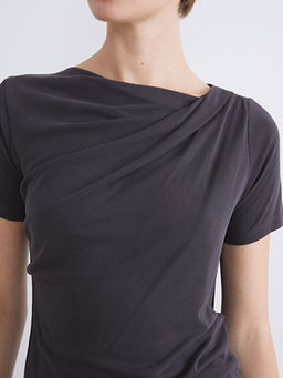 Bisiklet Yaka B?zg?l? Modal Kar???ml? Bluz