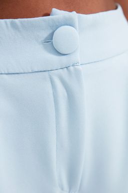 TRENDYOLMILLA Siyah Wide Leg/Genis Paca Pilili Dokuma Kumas Pantolon TWOSS21PL0189  фото 10