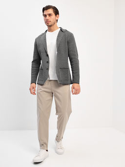 Кардиган мужской GREG G136Z-KF-зигзаг (чёрн./белый)  фото 2