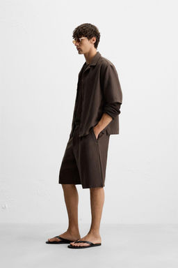 TEXTURED BERMUDA SHORTS WITH PLEATS - Zara фото 4